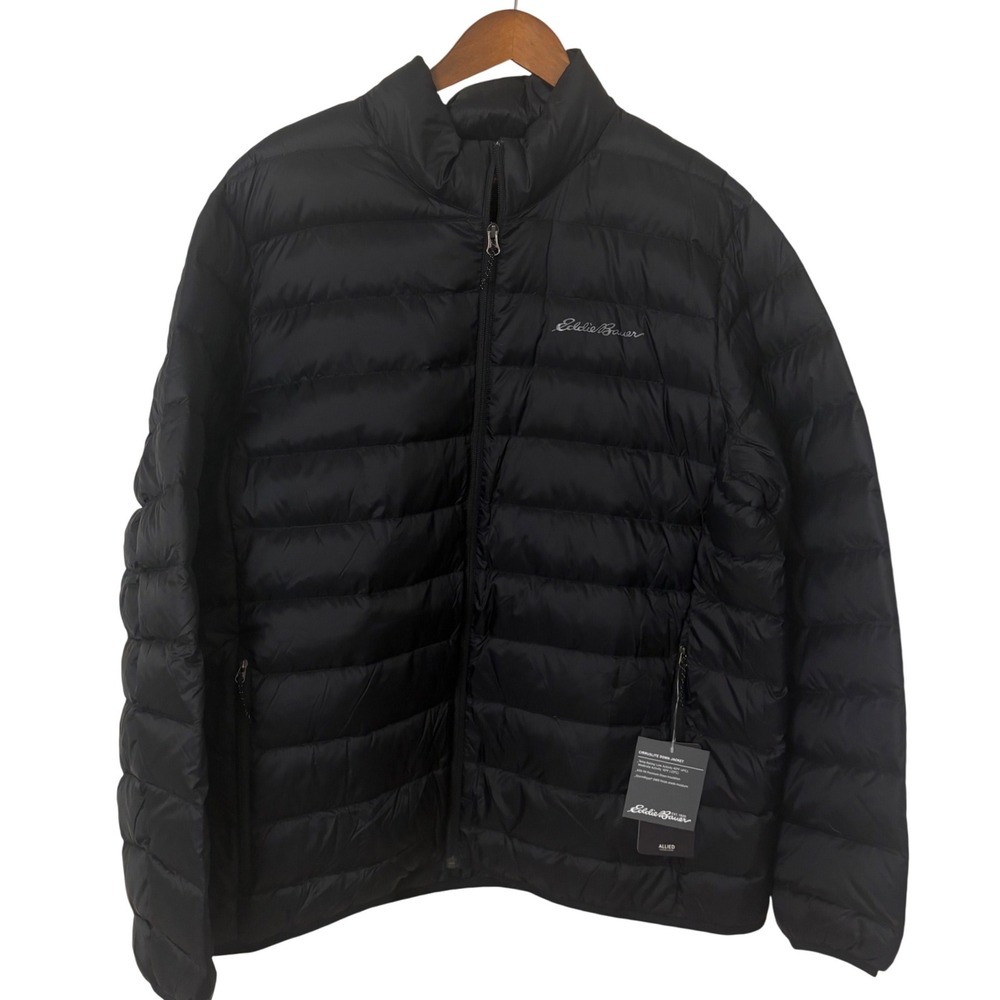 NWT Eddie Bauer CirrusLite Down Jacket Mens XXL‎ Black 650 Fill Puffer